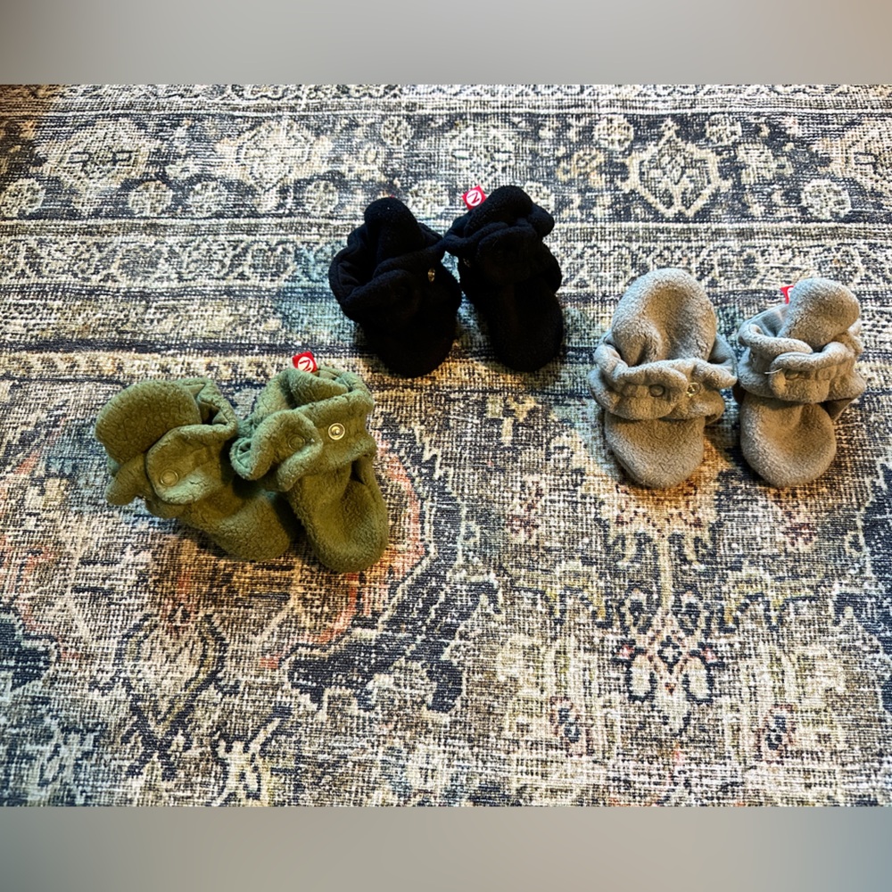 Zutano Kids Shoes in Black, Green, and Gray